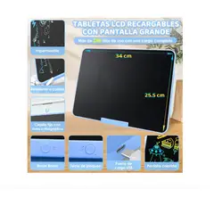 GENERICO - Pizarra Mágica Tablet Dibujo Lcd 16 Recargable