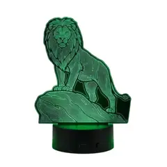 GENERICO - Lampara touch 3D Leon Sobre Roca De 7 Colores