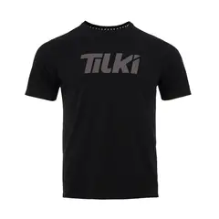TILKI - Polera Cotton Big Logo NegroGris Tenis Padel