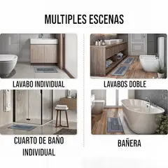 GENERICO - Alfombras Para Baño Bajada De Bano Super Absorbente