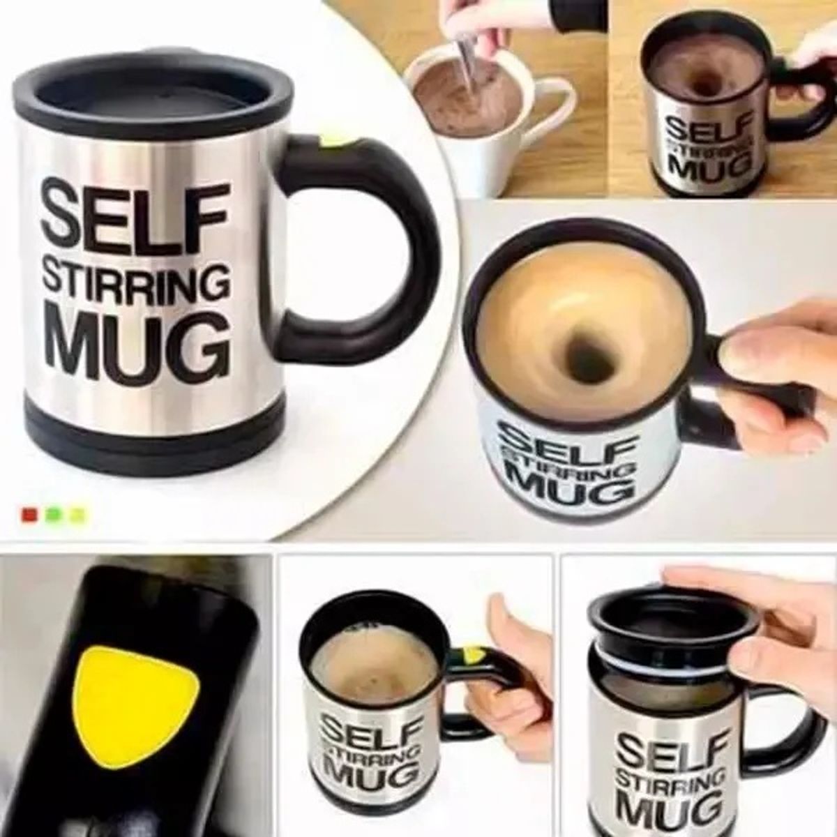 GENERICO - Tazón Self Stirring Mug Con Revolvedor Automático Eléctrico