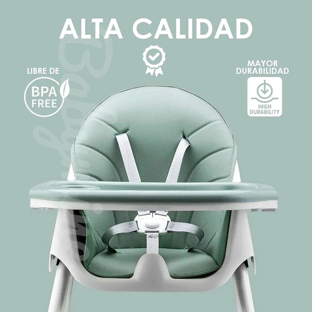 GENERICO - Silla De Comer Para Bebé Portátil Verde 2 En 1 Silla 2 En 1 Verde