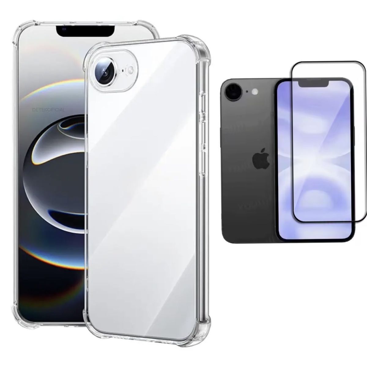 GENERICO - Carcasa Transparente Para iPhone 17e + Lámina Vidrio