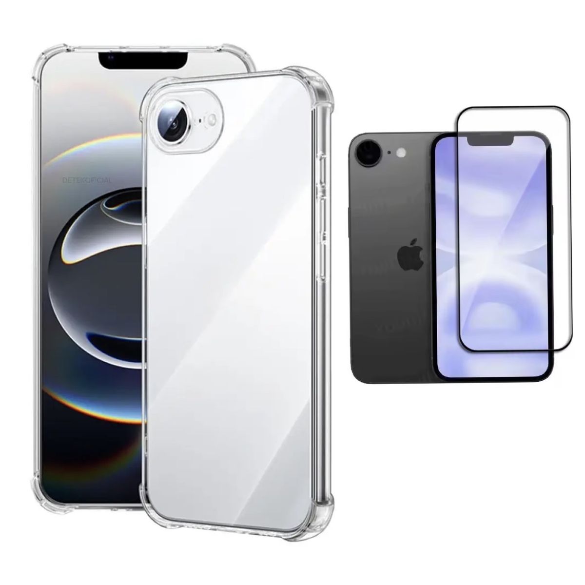 GENERICO - Carcasa Transparente Para iPhone 17e + Lámina Vidrio