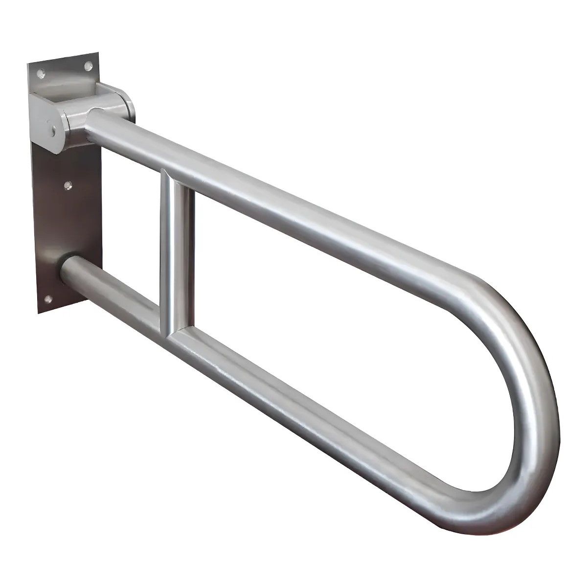 GENERICO - Barra Abatible De Muro Discapacitados Acero Inoxidable Color Gris BELUG