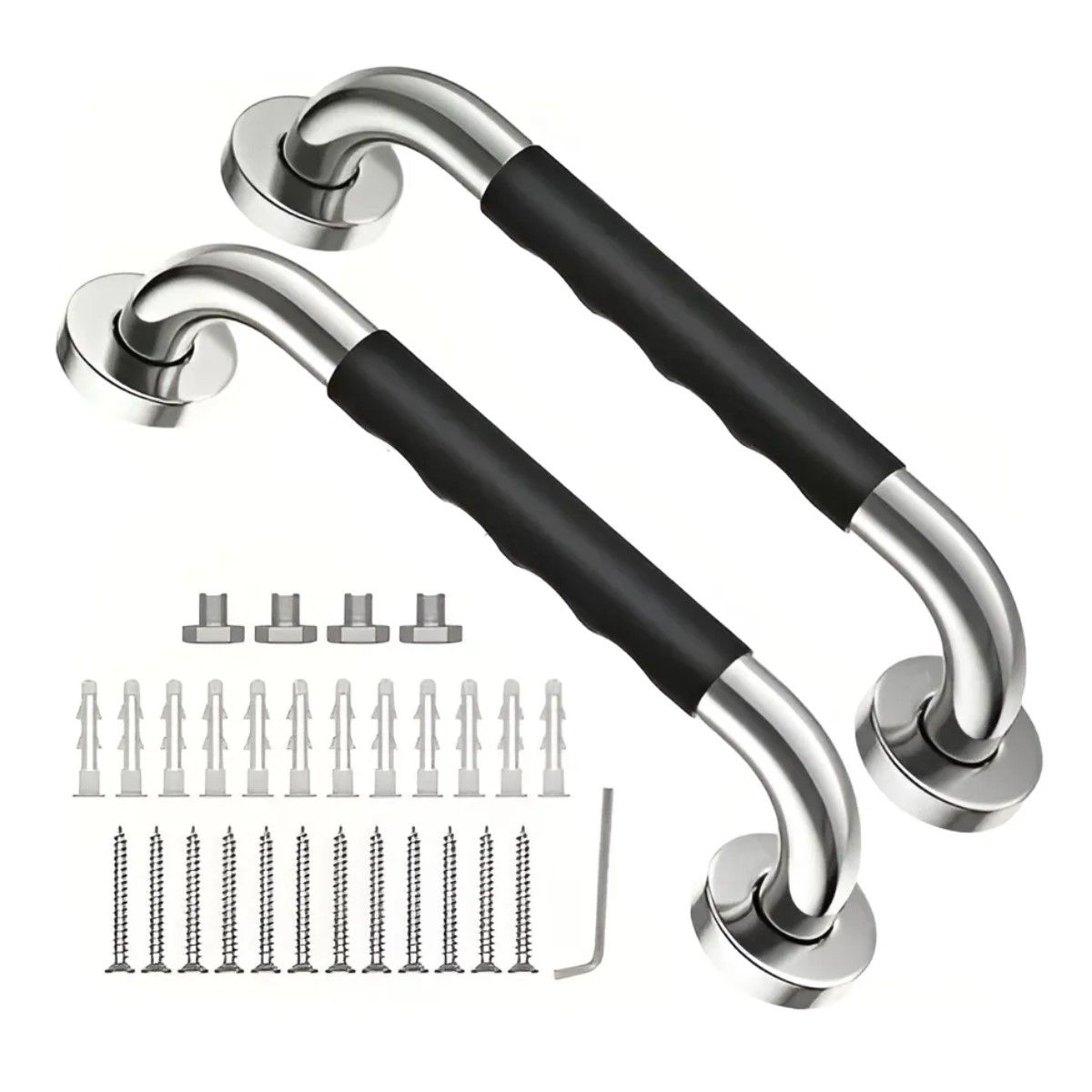 GENERICO - Barra de seguridad ducha acero inoxidable 30cm antideslizante BELUG