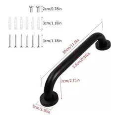 GENERICO - Barra De Seguridad Acero Inoxidable Negro Mate 30cm Negro BELUG
