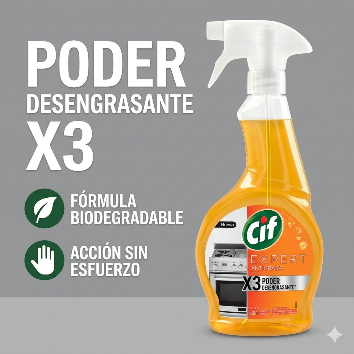 CIF - Cif Desengrasante Antigrasa Biodegradable Gatillo 500 Ml Cocina
