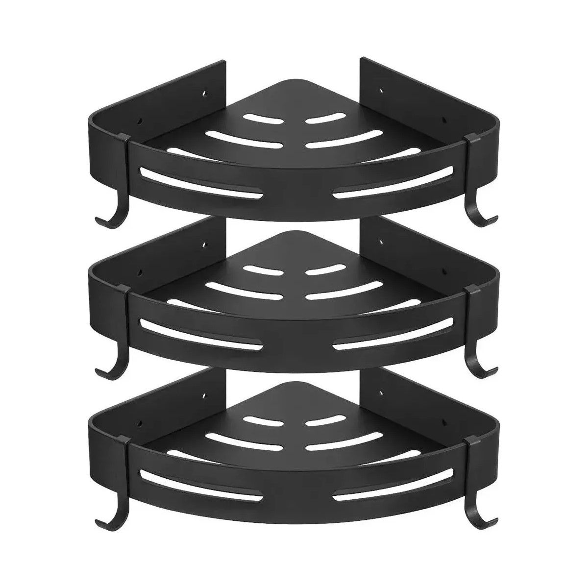 GENERICO - Organizadores Para Duchas Repisa Accesorios Para Baño 3pcs Negro BELUG