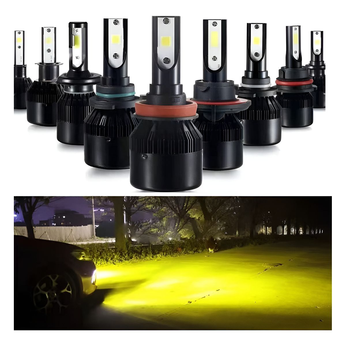 GENERICO - Ampolleta Auto Led Headlight H1 H3 H4 H7 H11 H13 90056 880