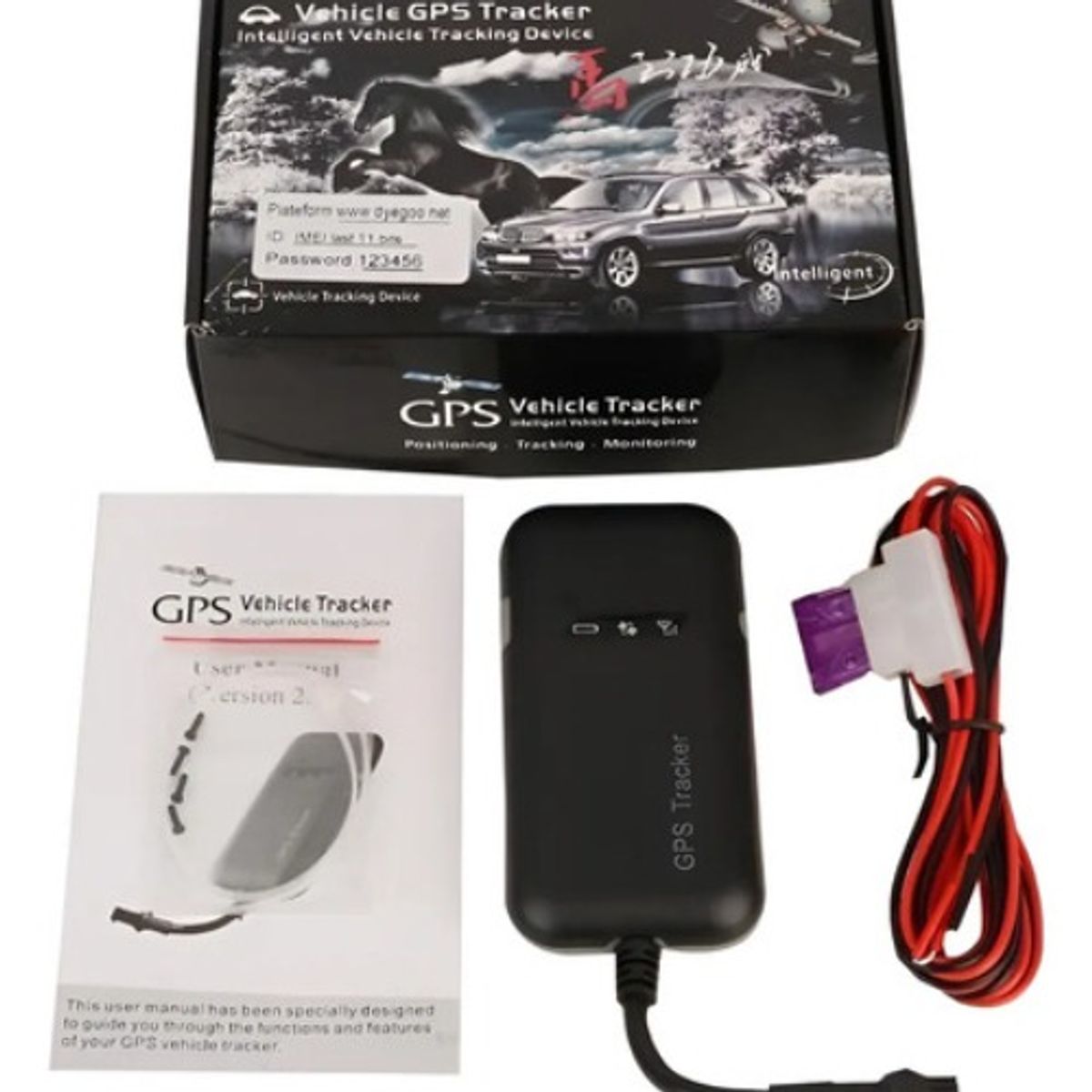 GENERICO - Gps Tracker Rastreador Gsm Sms Auto Moto Universal 12v Negro - 223471
