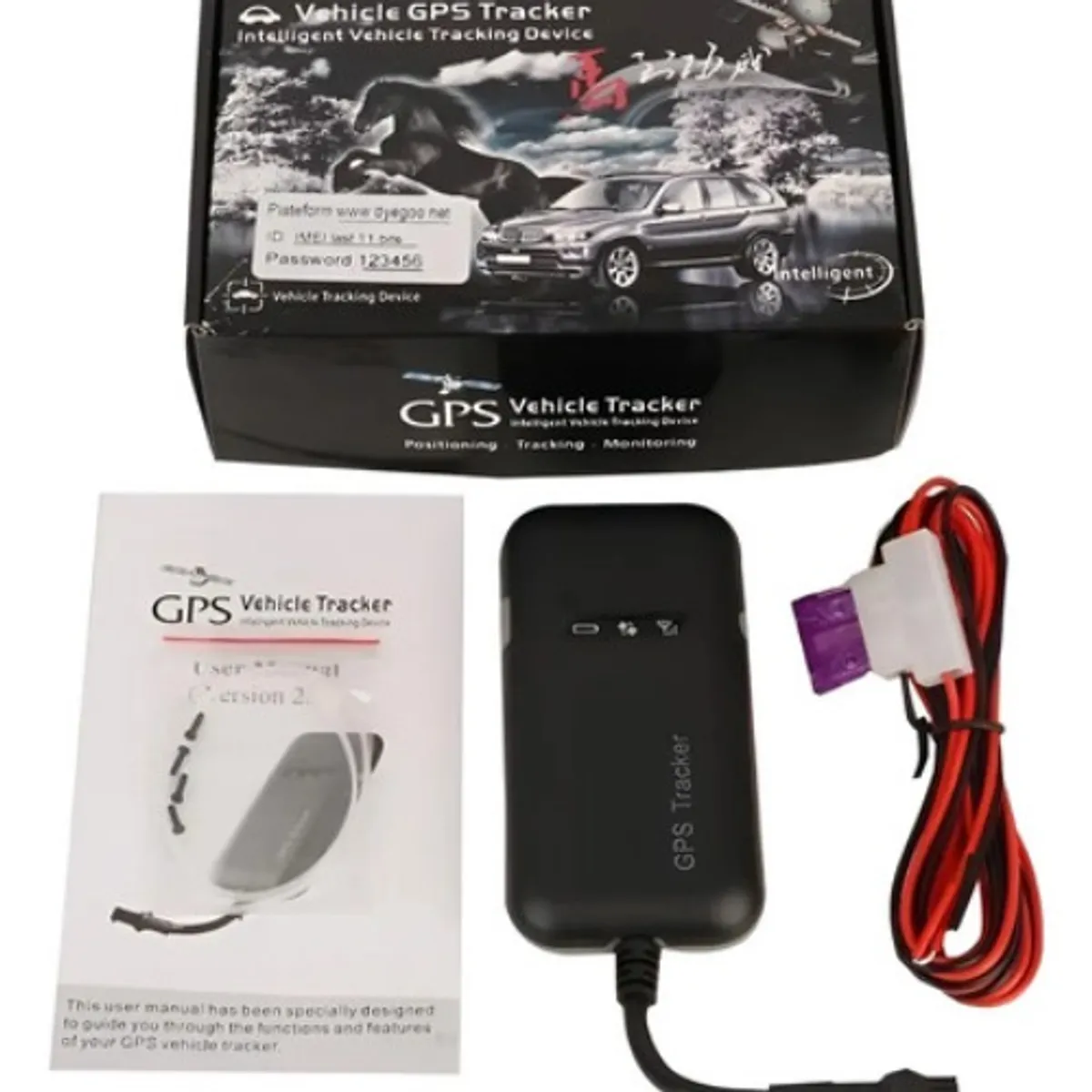 GENERICO - Gps Tracker Rastreador Gsm Sms Auto Moto Universal 12v Negro - 223471