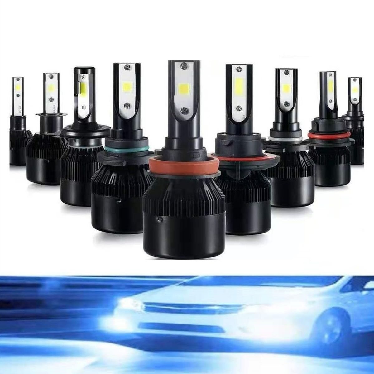 GENERICO - Ampolleta Auto Led Headlight H1 H3 H4 H7 H11 H13 90056 880