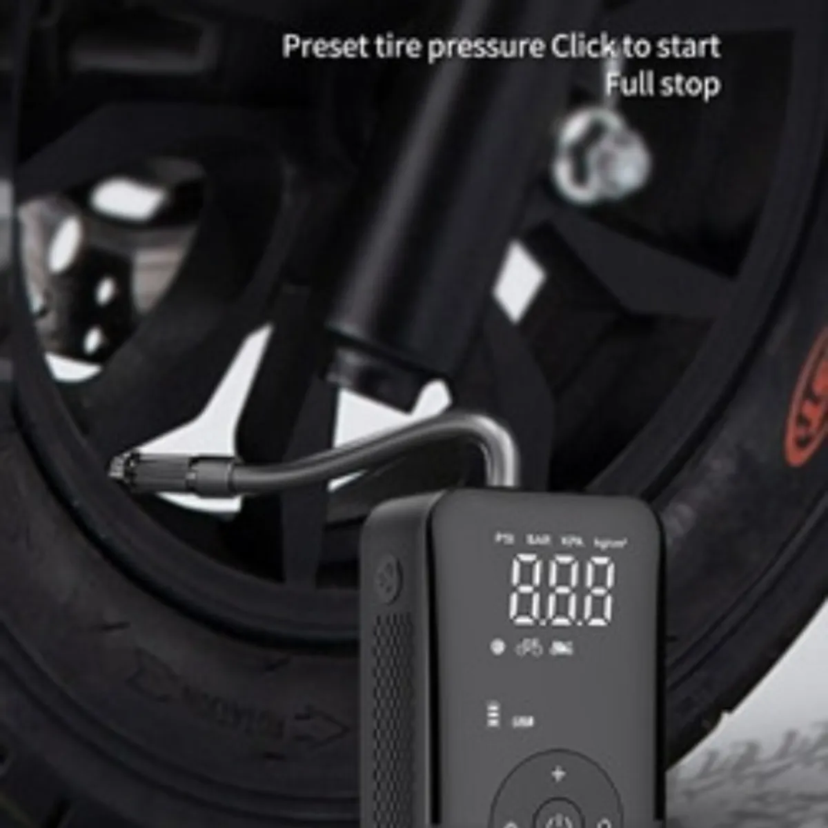 GENERICO - Compresor Aire 90psi Auto Moto Bicicleta Power Bank 4000mah Negro- 261033 90psi - 261033