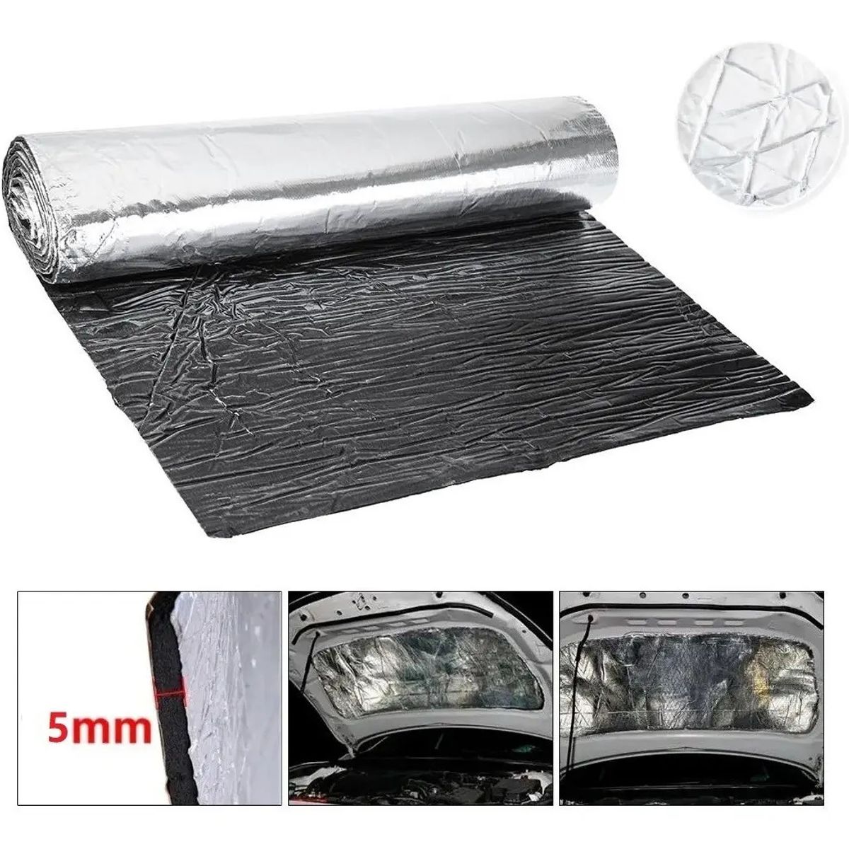GENERICO - Lamina Goma Aislamiento 5mm Sonido Termico Puertas Absorción
