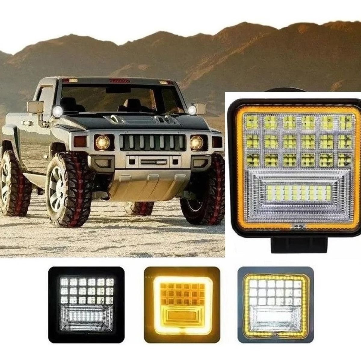 GENERICO - Luces Foco Neblinero Led 126w Ojo Angel Auto Moto Camion