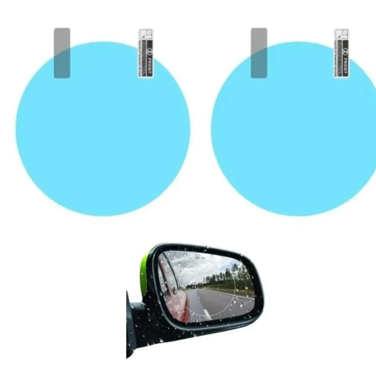 GENERICO - X10 Par Lamina Espejo Retrovisor Anti Lluvia Impermeable