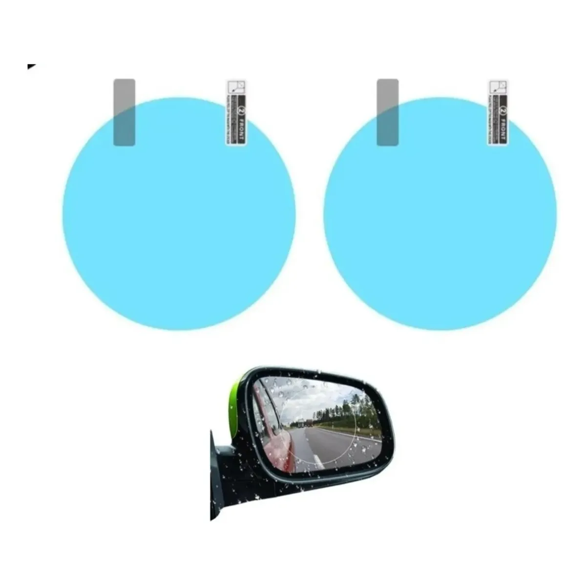 GENERICO - X10 Par Lamina Espejo Retrovisor Anti Lluvia Impermeable