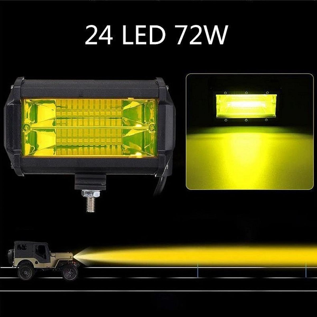 GENERICO - Barra Focos Neblineros Led 72w Expansion Auto Moto Camiones