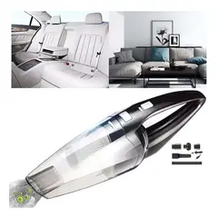 GENERICO - Kit Aspiradora Portátil Inalámbrica Auto Hogar 120w 209007 Color Negro-209007 C612