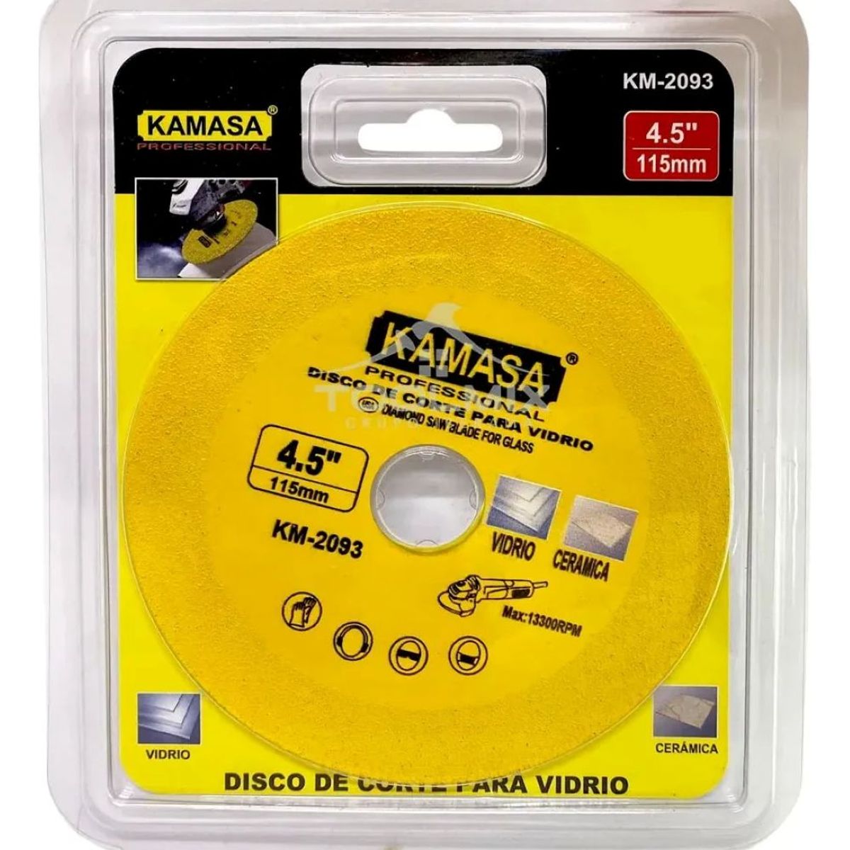 KAMASA - Disco De Corte Diamantado Para Vidrio 4½ Pulg