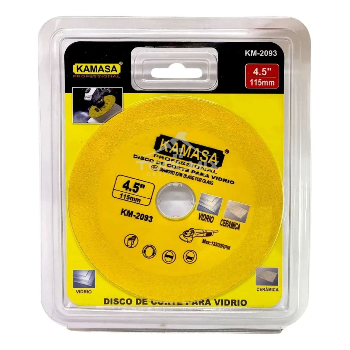 KAMASA - Disco De Corte Diamantado Para Vidrio 4½ Pulg