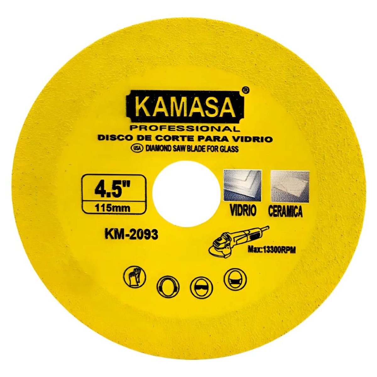 KAMASA - Disco De Corte Diamantado Para Vidrio 4½ Pulg