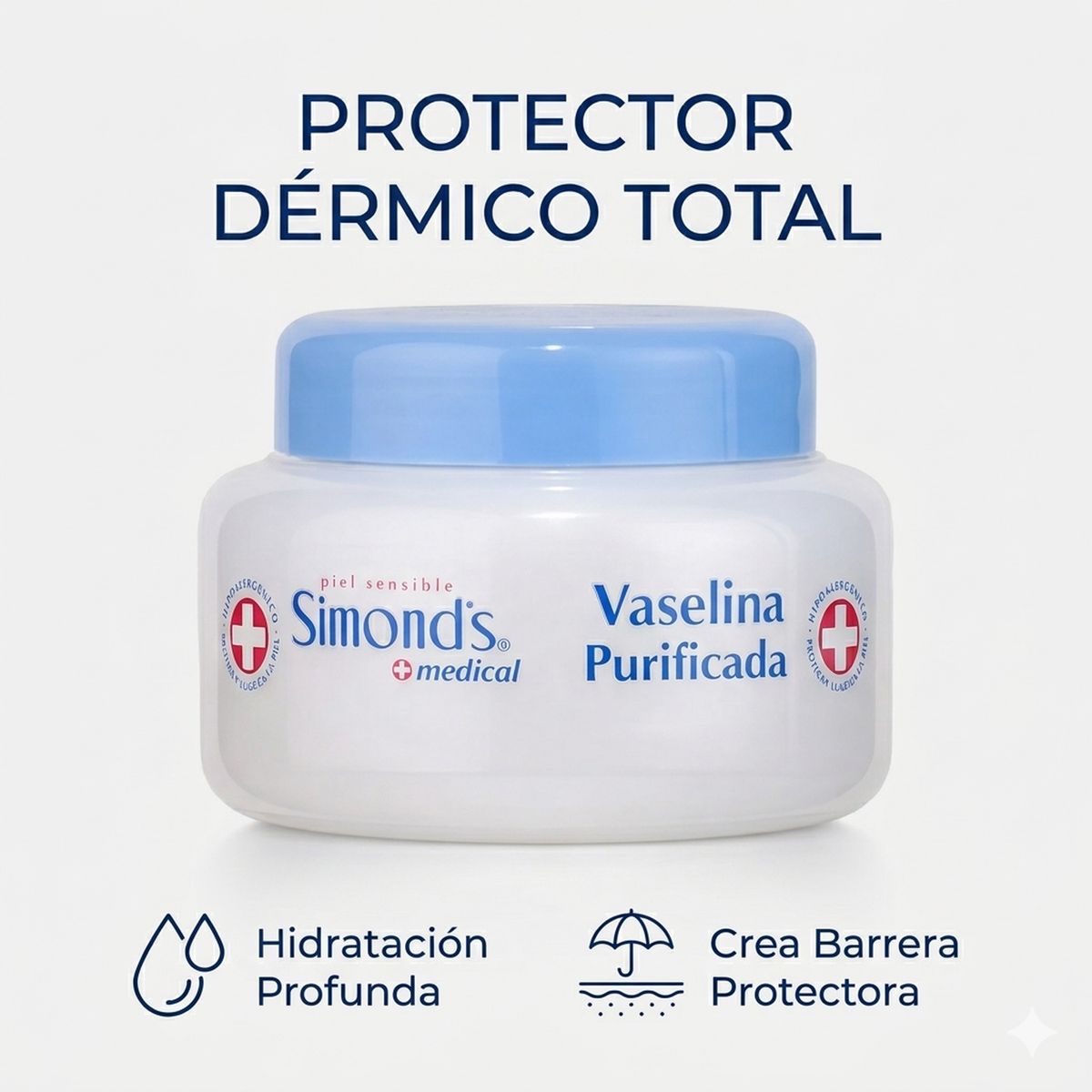 SIMONDS - Vaselina Purificada Simonds Pote 110 Ml Protector Dérmico