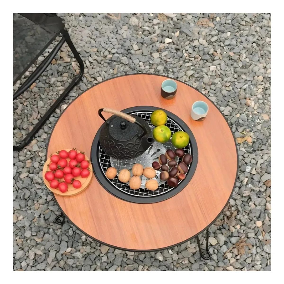 GENERICO - Mesa con Parrilla plegable portátil Asador Picnic Camping