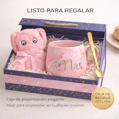GENERICO - SET DE REGALO TAZA MARMOL Y TOALLA DE ROSTRO - Caja Premium