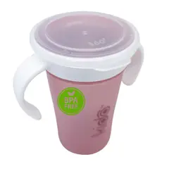 KEEP - Vaso Antiderrame 360 Kido 280ml con Asas Bebé Rosa - SC