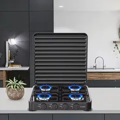 GENERICO - Cocina Encimera Portátil Camping De 4 Hornillas Estable