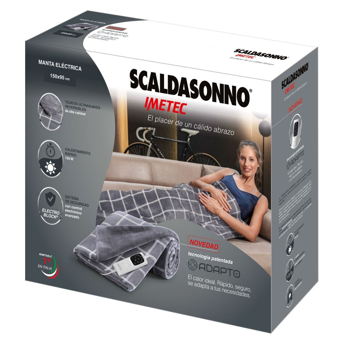 SCALDASONNO - Manta Electrica Scaldasonno Gris