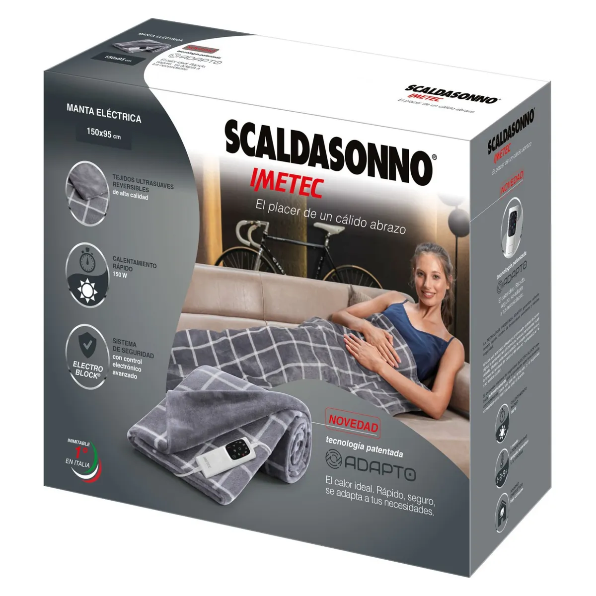 SCALDASONNO - Manta Electrica Scaldasonno Gris