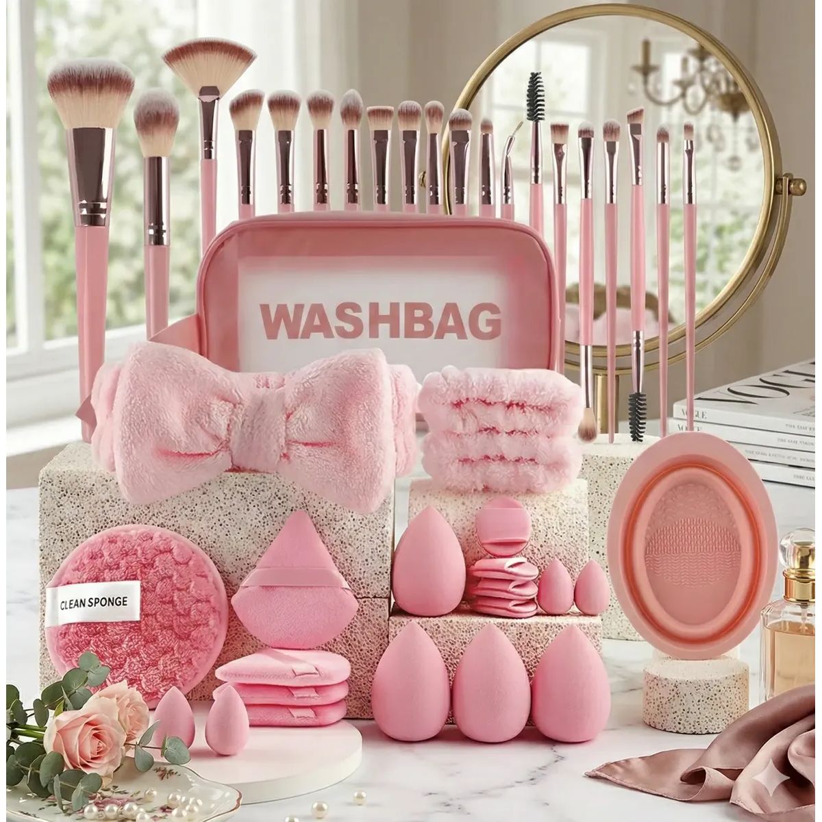 VERCI - Kit De Maquillaje Profesional 42 Piezas Incluye Brochas