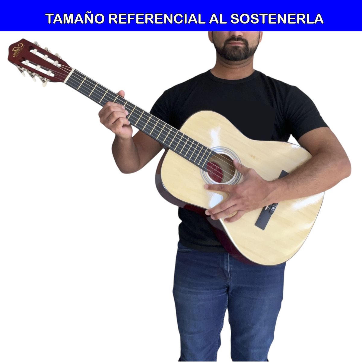 HENDRIX - Guitarra Acústica 39 Pulgadas + Funda Natural Hendrix