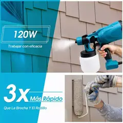 MOVI - Pistola de Pintar Eléctrica Inalámbrica a Batería con 2 Baterías y Cargador