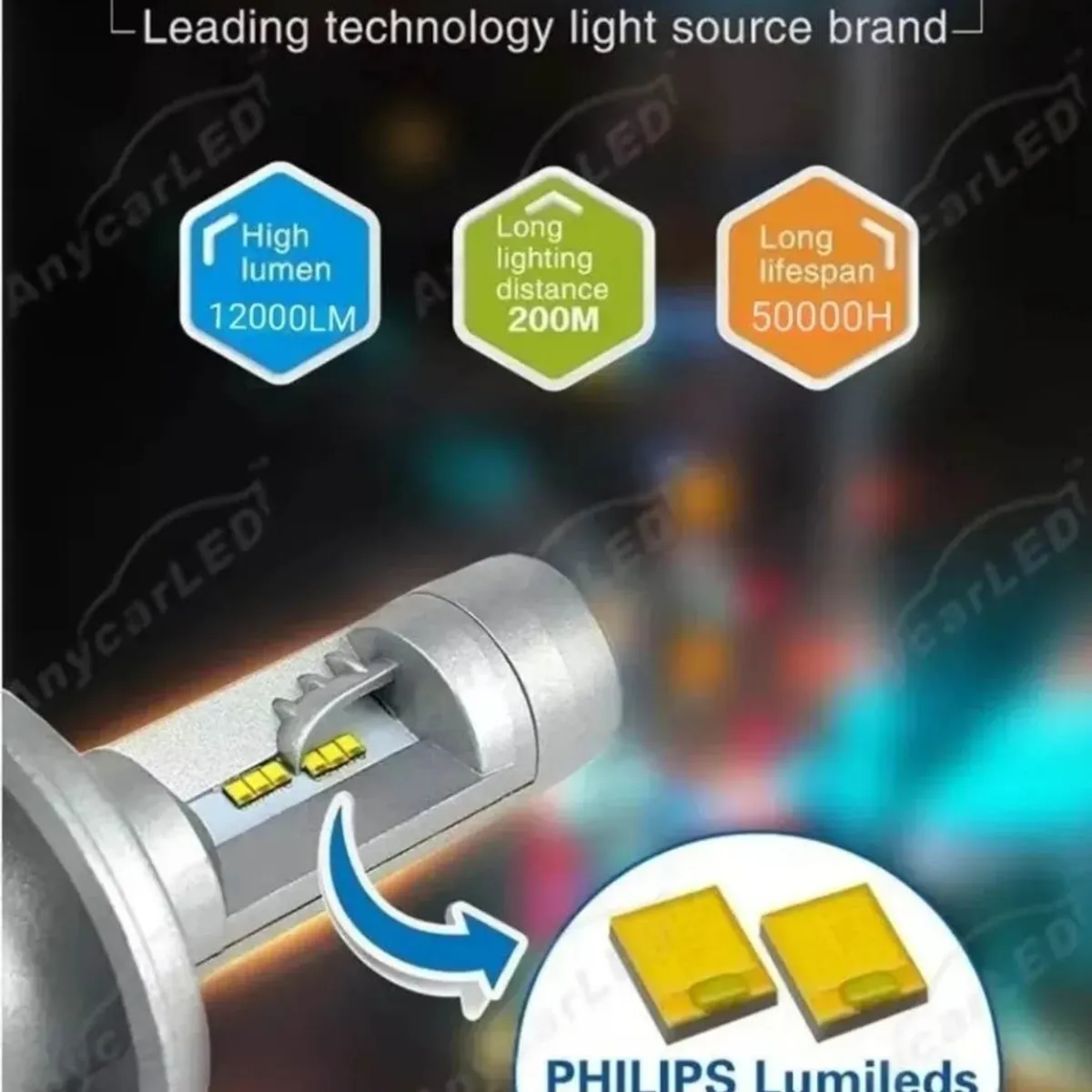 GENERICO - Ampolleta Auto Led Canbus H1 H3 H4 H7 H11 H13 9005 9006 880