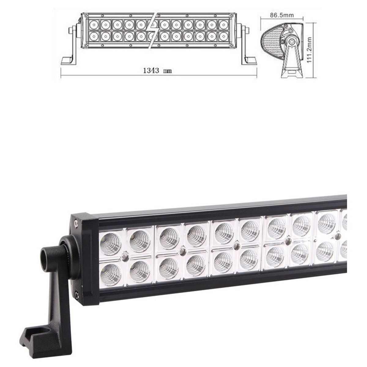 GENERICO - Luz Barra Led 300w Neblinero 4x4 Auto Camioneta Spot+flood 215055 206023