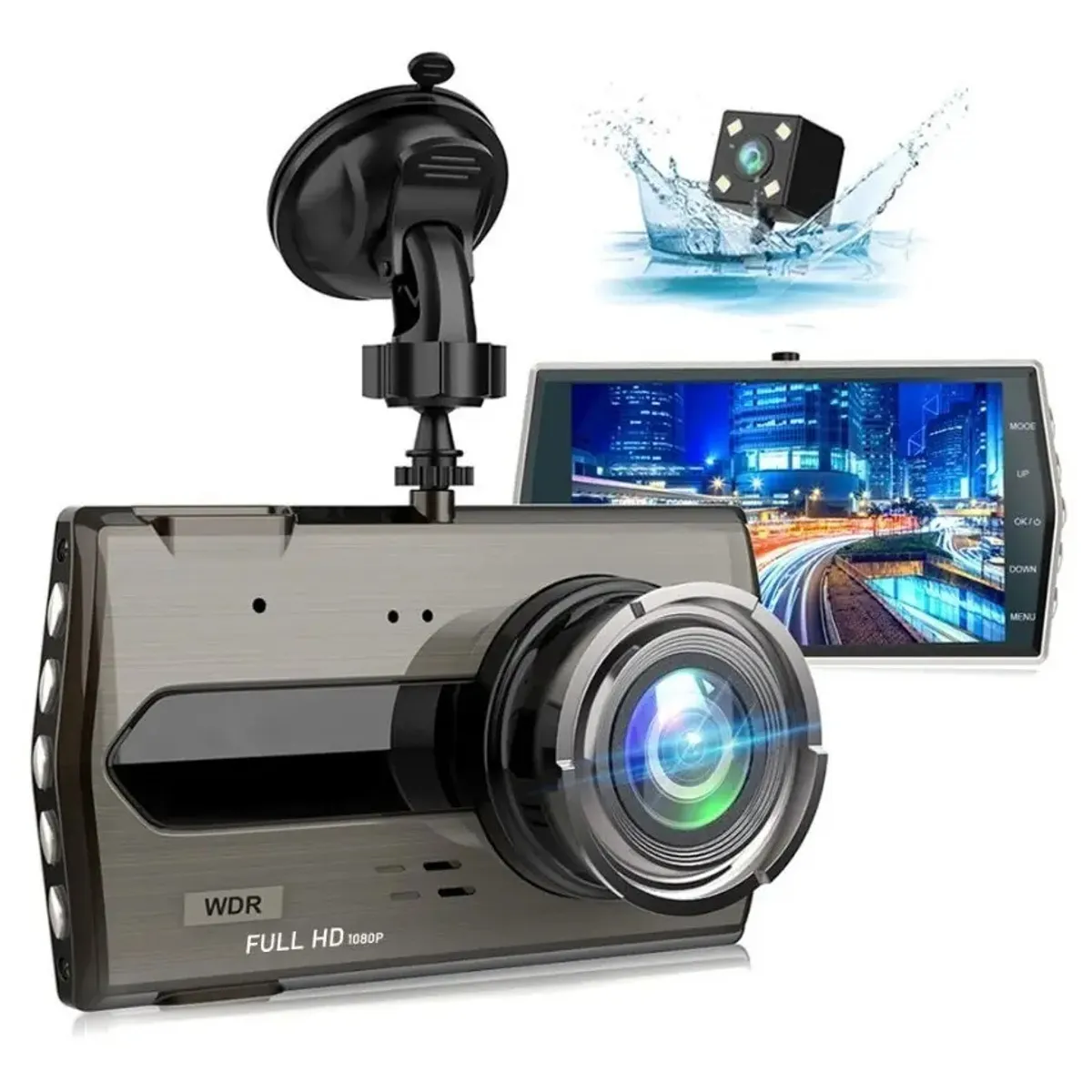 GENERICO - Frontal Cámara De Auto Seguridad + Camara Retroceso Nocturna 240116 C712