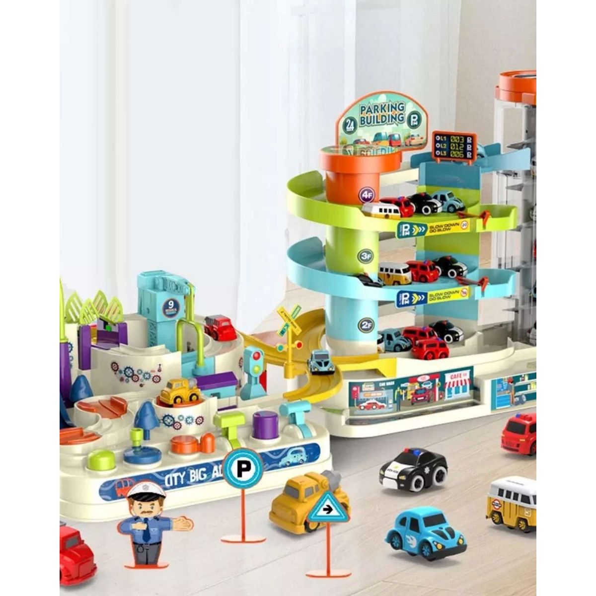 GENERICO - Pista de ciudad interactiva para niños City Big Adventure