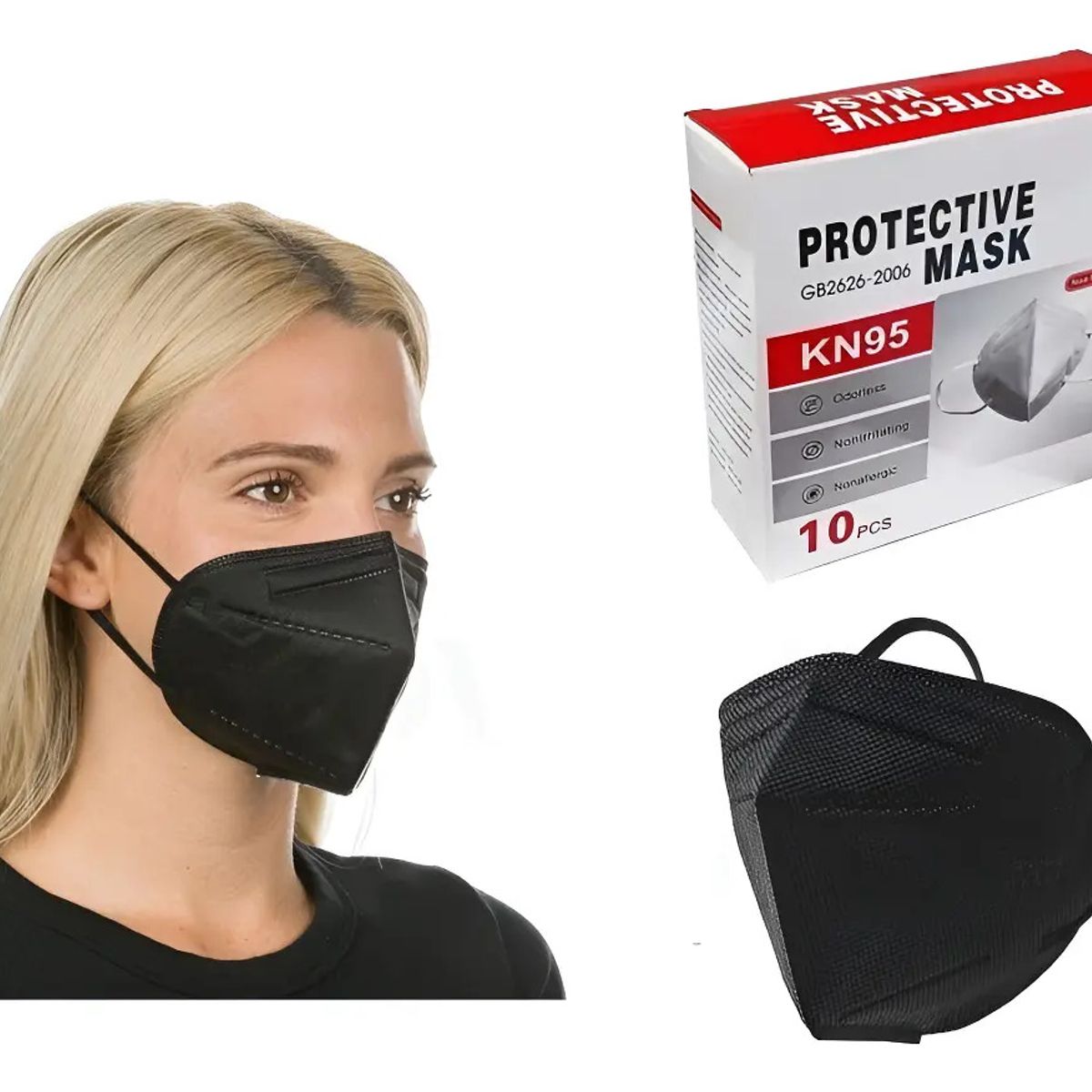 GENERICO - X100 Mascarillas Kn95 5 Pliegues Antiviral Reutilizable