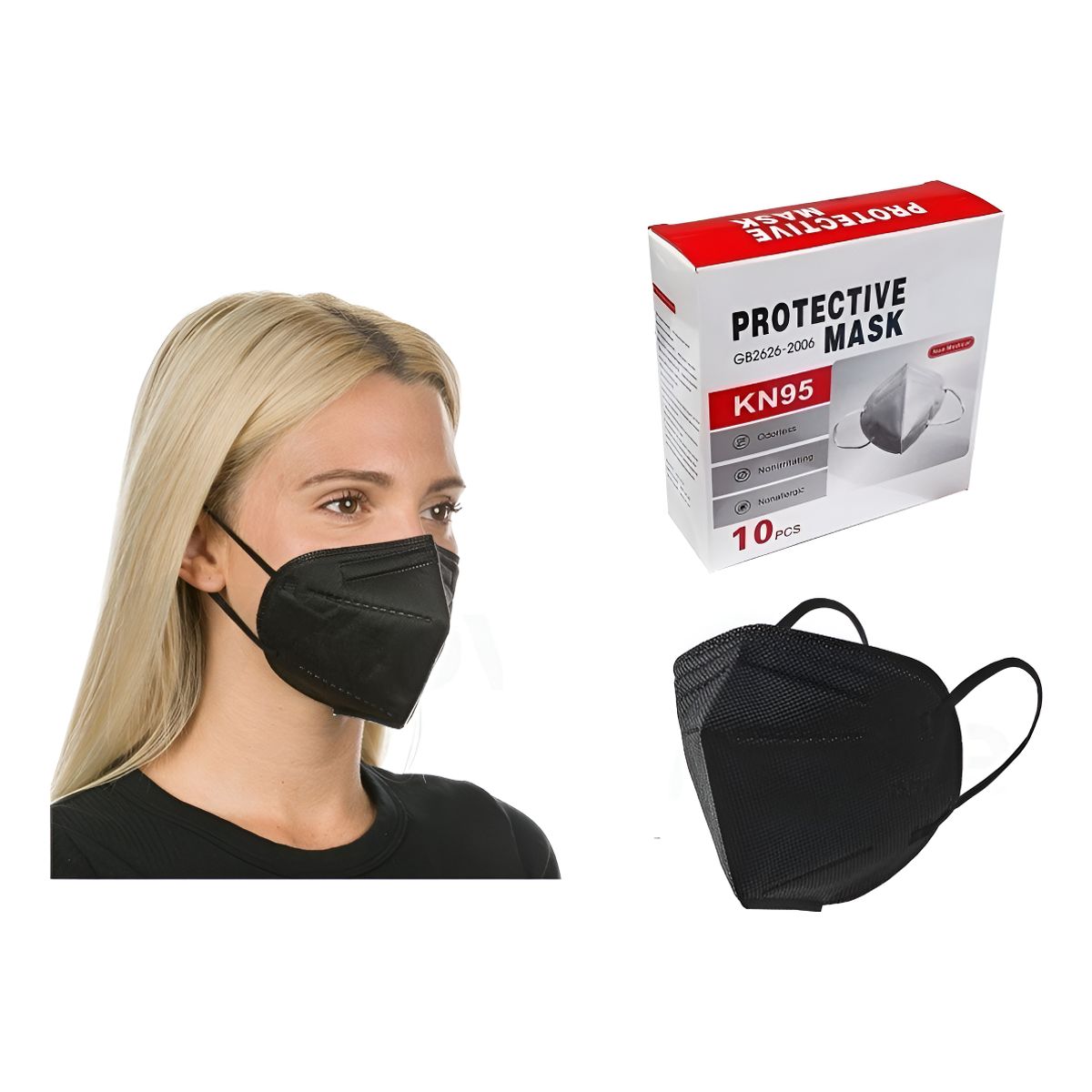 GENERICO - X20 Mascarillas Kn95 5 Pliegues Antiviral Reutilizable