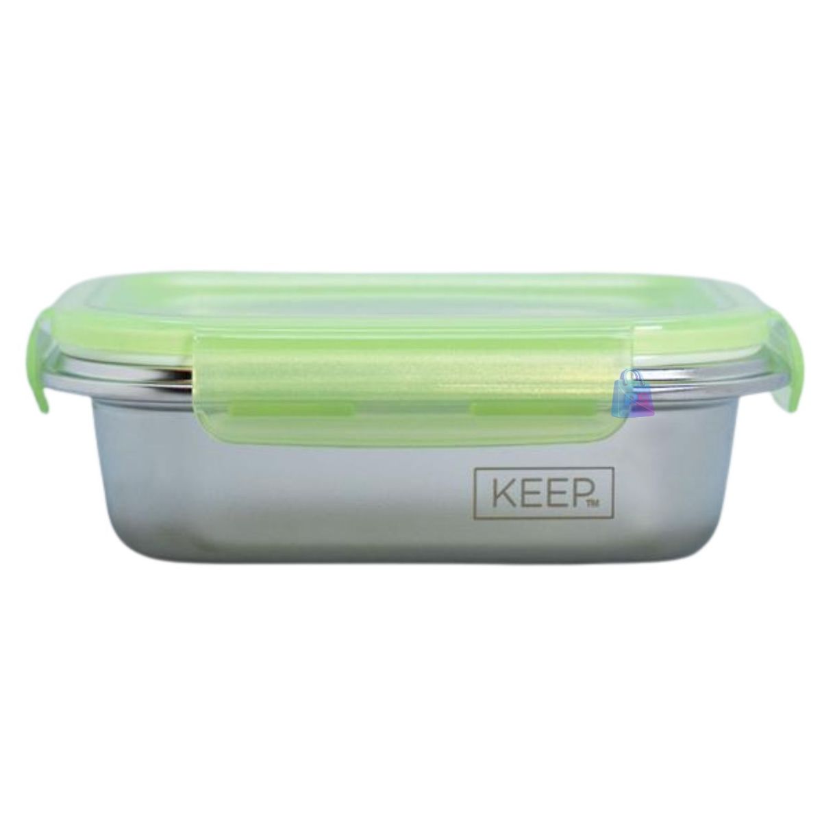 KEEP - Hermético Keep 650ml Acero + Cubiertos On The Go Verde - PS