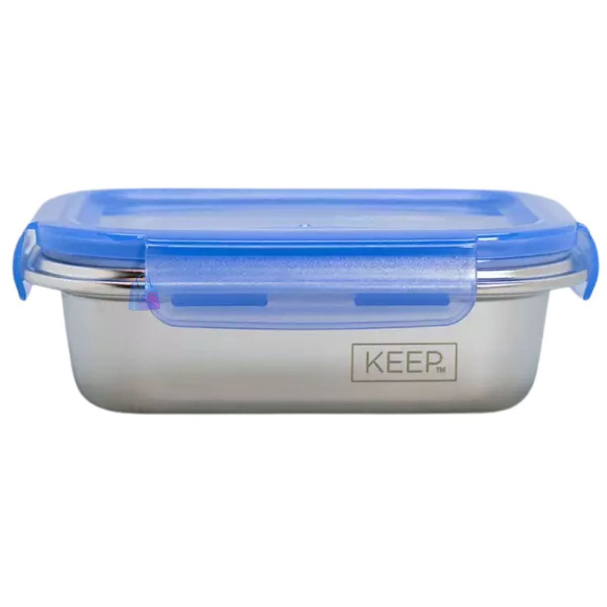KEEP - Hermético Keep 650ml Acero + Cubiertos On The Go Azul - PS