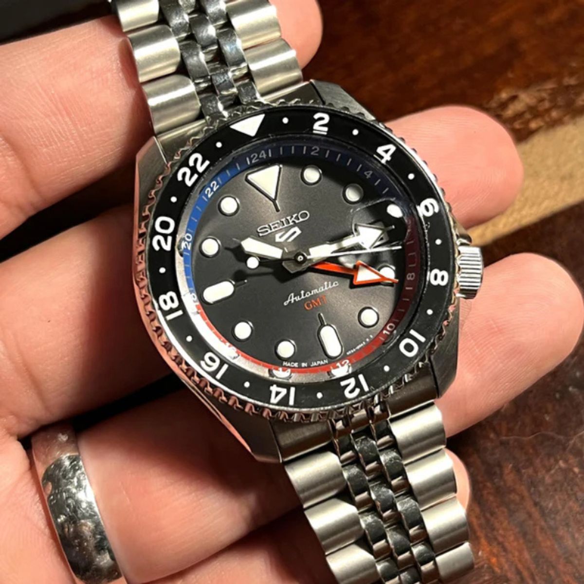 SEIKO - Reloj Seiko 5 GMT Automático Ssk019 Metálico Made in Japan