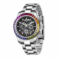 PAGANI - Reloj Design Rainbow Skeleton Automático Cristal Zafiro