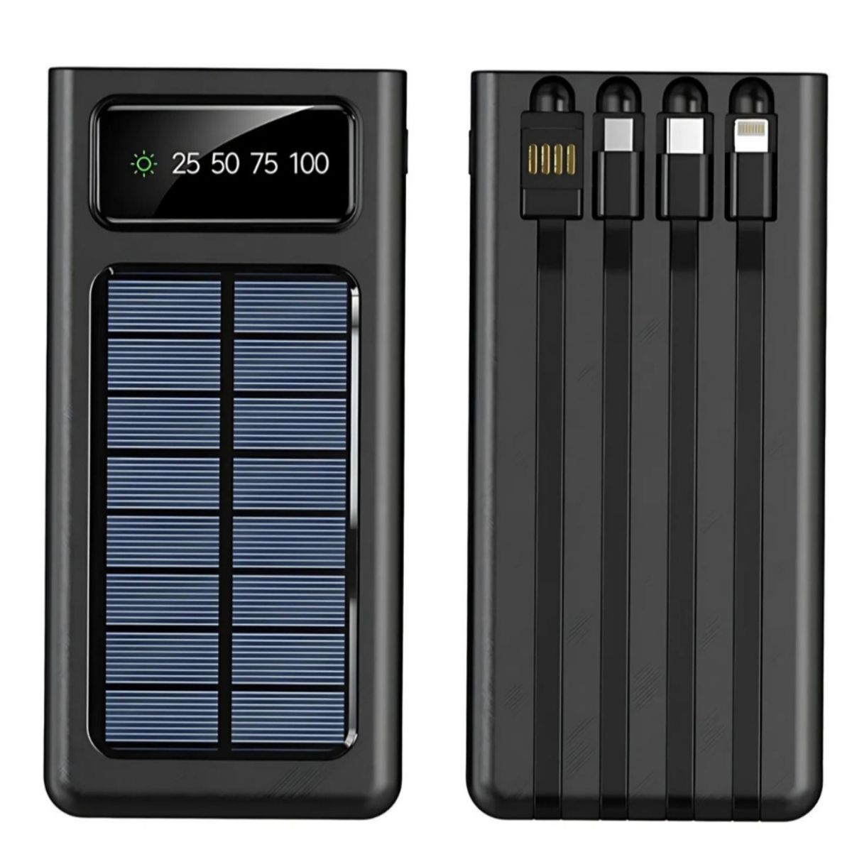 ARTIHOGAR - Power Bank 20.000 Mah Solar y a Corriente 4 en 1