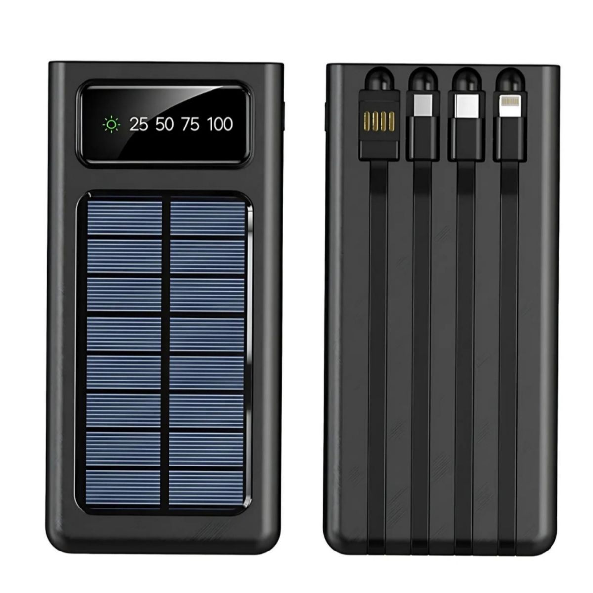 ARTIHOGAR - Power Bank 20.000 Mah Solar y a Corriente 4 en 1