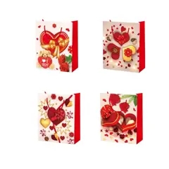 GENERICO - Bolsa De Regalo Diseño De Corazones 31x12x40cm